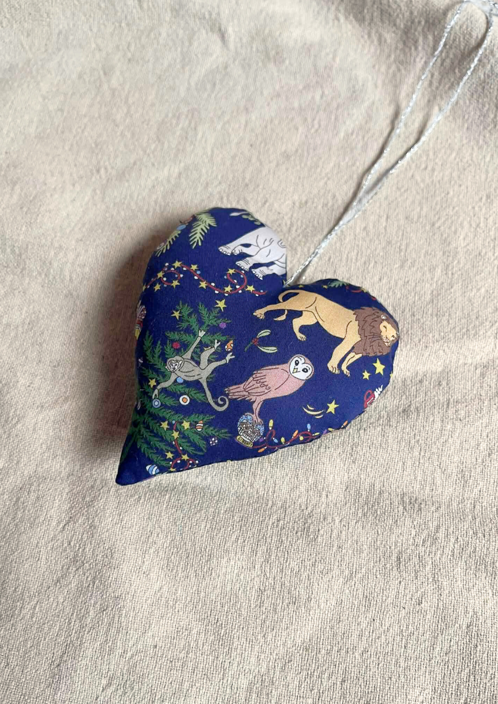 Hjerte - Liberty Animal Christmas blå