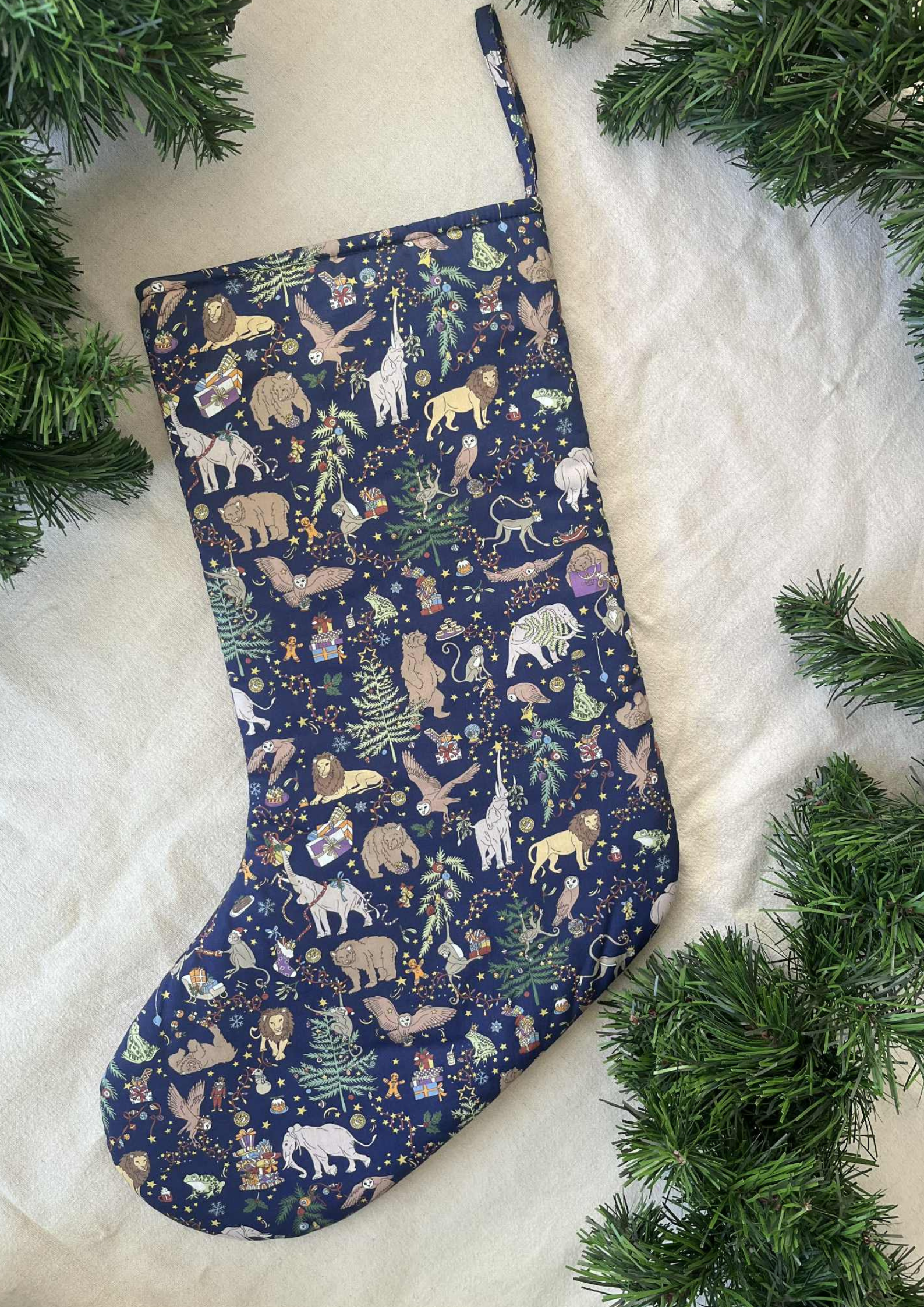 Julesok - Liberty Animal Christmas blå