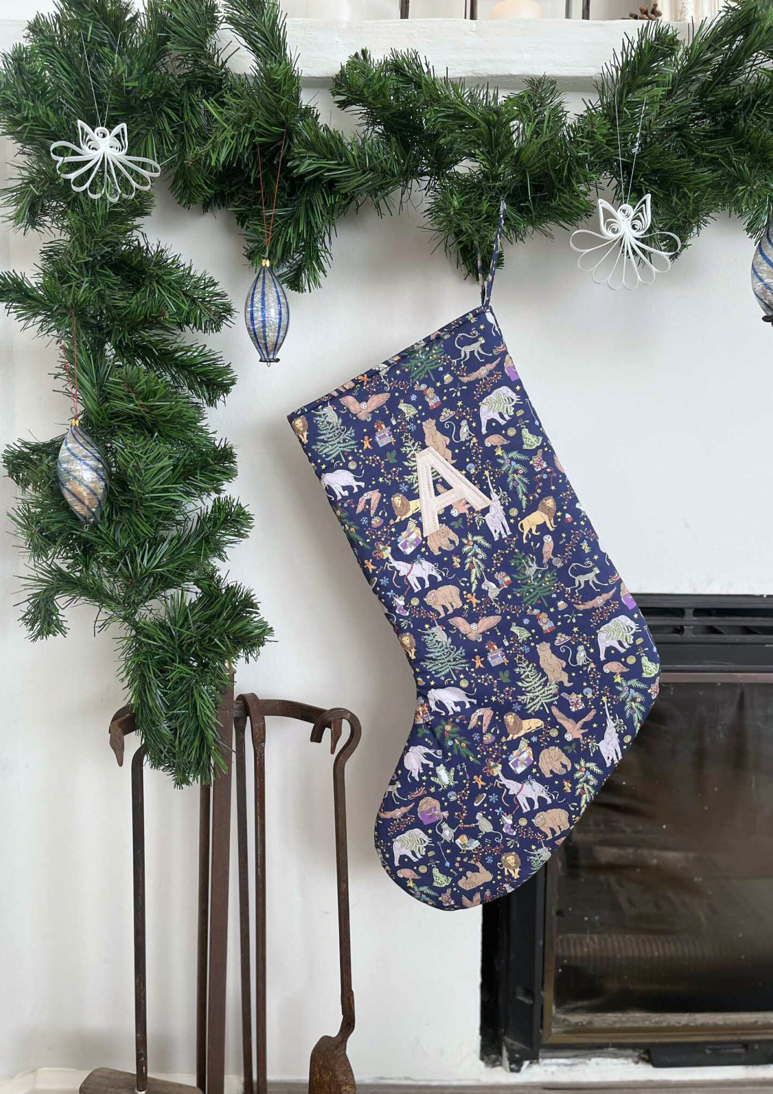 Julesok - Liberty Animal Christmas blå