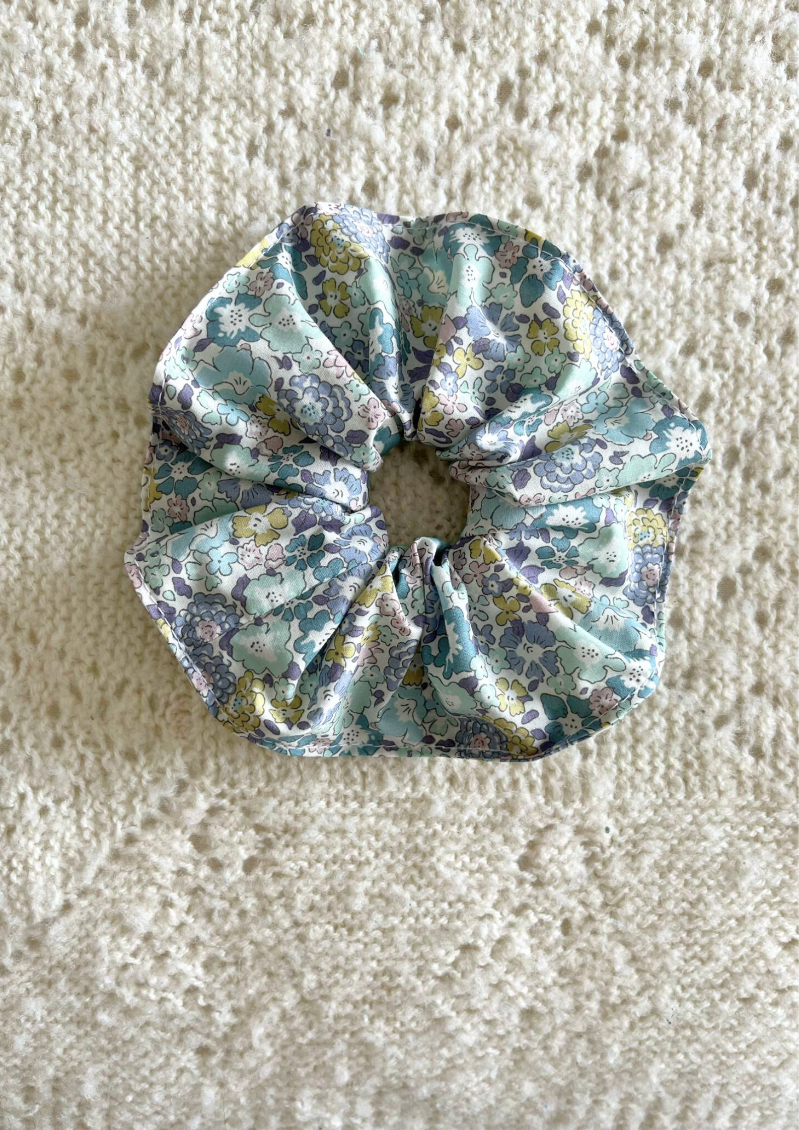 Scrunchie - Michelle blå/grøn