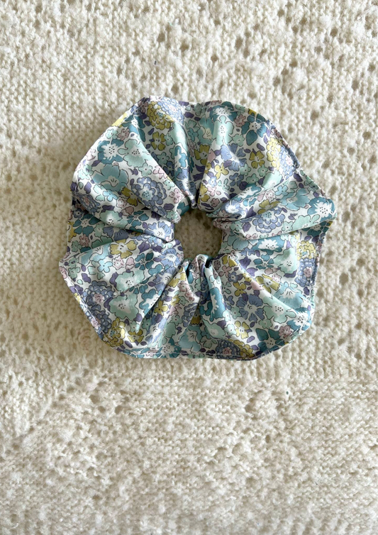 Scrunchie - Michelle blå/grøn